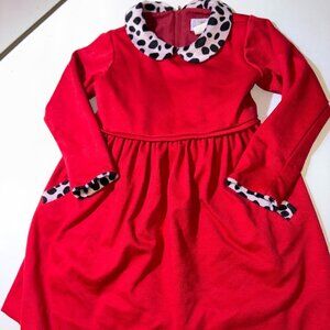 Florence Eiseman Red Dress with Dalmation Trim - Size 4 - SO precious!